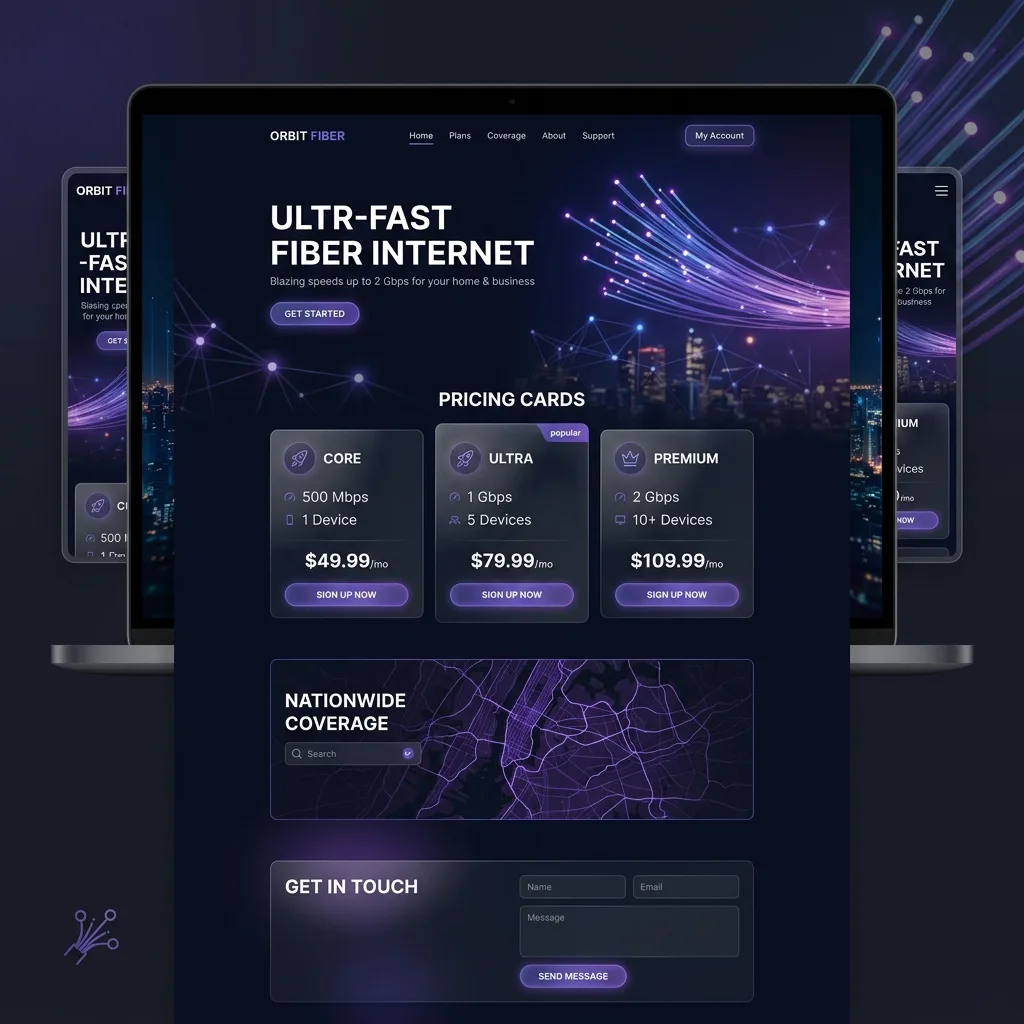 Landing page profissional para ISP